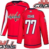 Capitals #77 Oshie Red With Special Glittery Logo Adidas Jersey,baseball caps,new era cap wholesale,wholesale hats